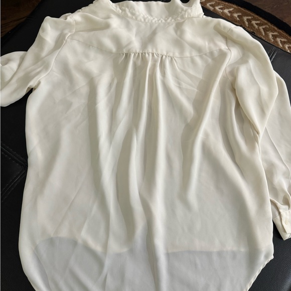 Ann Taylor Cream Casual Button Down Shirt - Picture 5 of 5